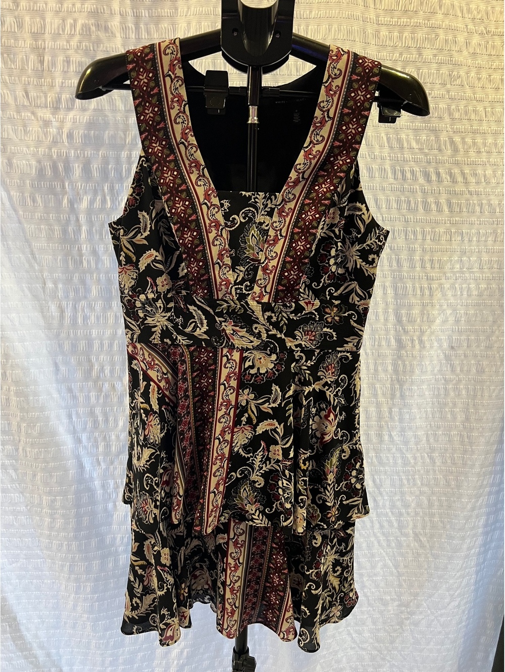 White House Black Market Floral Paisley Print Sleeveless Dress | Size 6